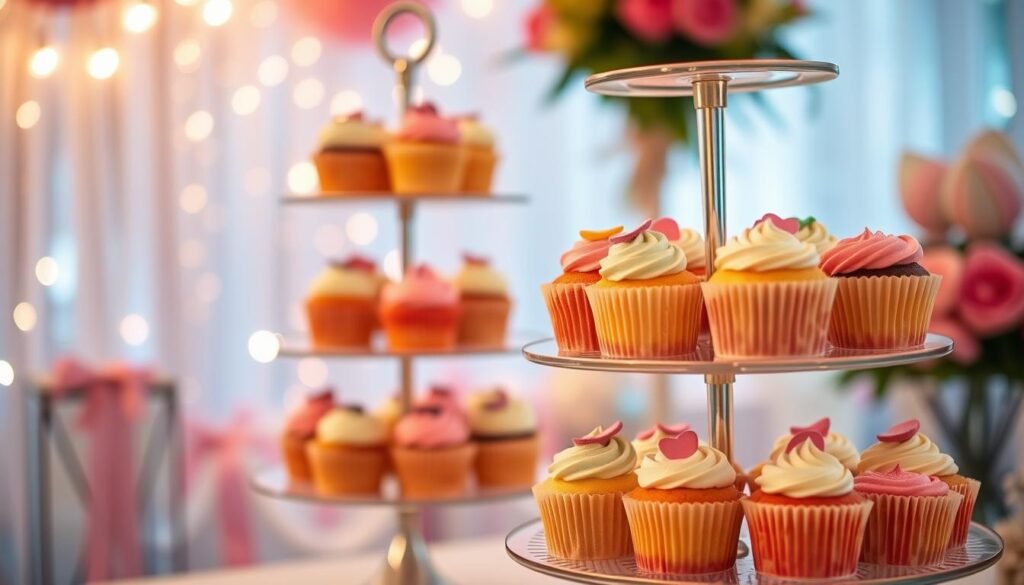 multi-tier cupcake display