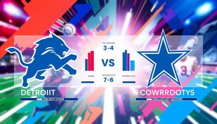 detroit lions vs dallas cowboys match player stats