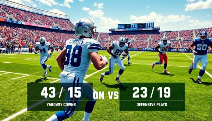 dallas cowboys vs new york giants match player stats