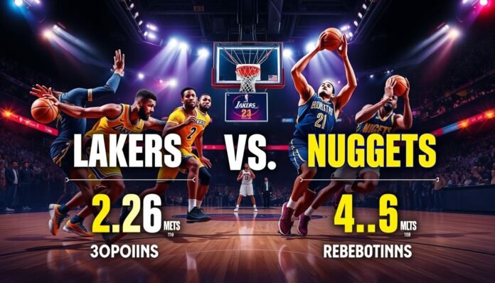 lakers vs denver nuggets match player stats