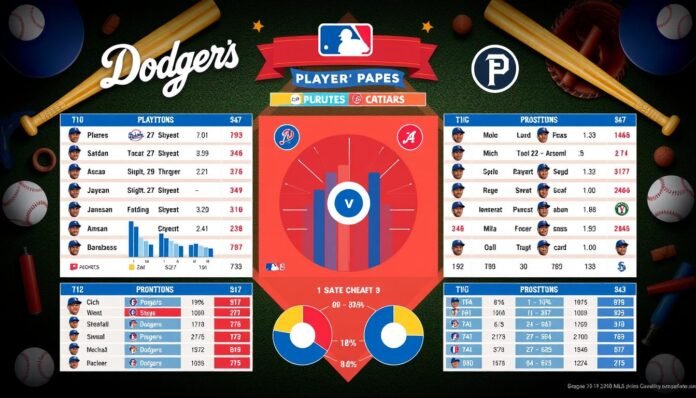 dodgers vs padres match player stats